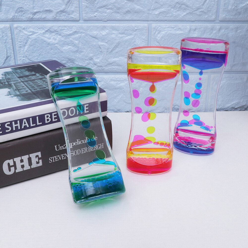 Slim Waist Liquid Motion Bubbler Timer Desk Two-color Action Liquid Timer