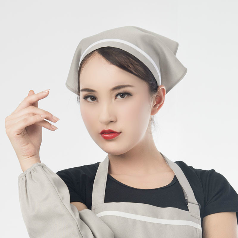 Chef Waiter Waitress Hat Food Service Caps Cafe Restaurant Work Cooking Cap Kitchen Bakery Catering Triangle Headscarf 10 Colors: 3