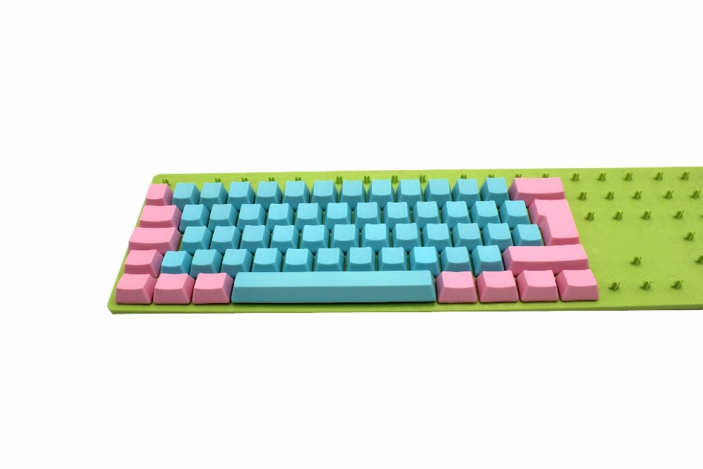 YMDK Blank 61 ANSI 62 ISO 60% Miami Thick PBT OEM Profile Keycap For GH60 MX Switches Mechanical Gaming Keyboard