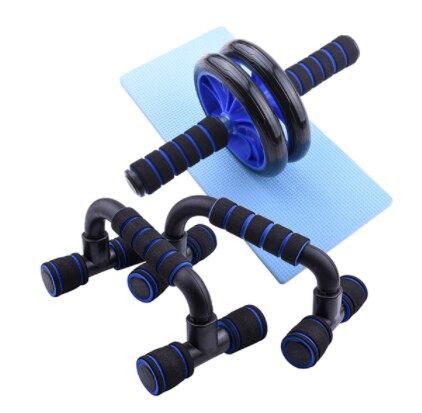 AB Power Wheels Roller Machine Push-up Bar Stand Exercise Rack Workout Home Gym Fitness Equipment Abdominal Muscle Trainer: white