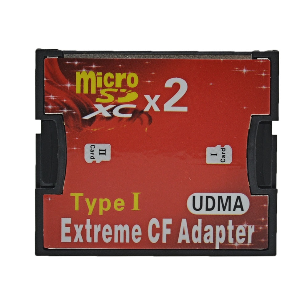 Adaptateur double Micro SD vers Compact Flash de Type I, haute vitesse, SDHC, SDXC, TF, CF, convertisseur de carte avec emballage de détail