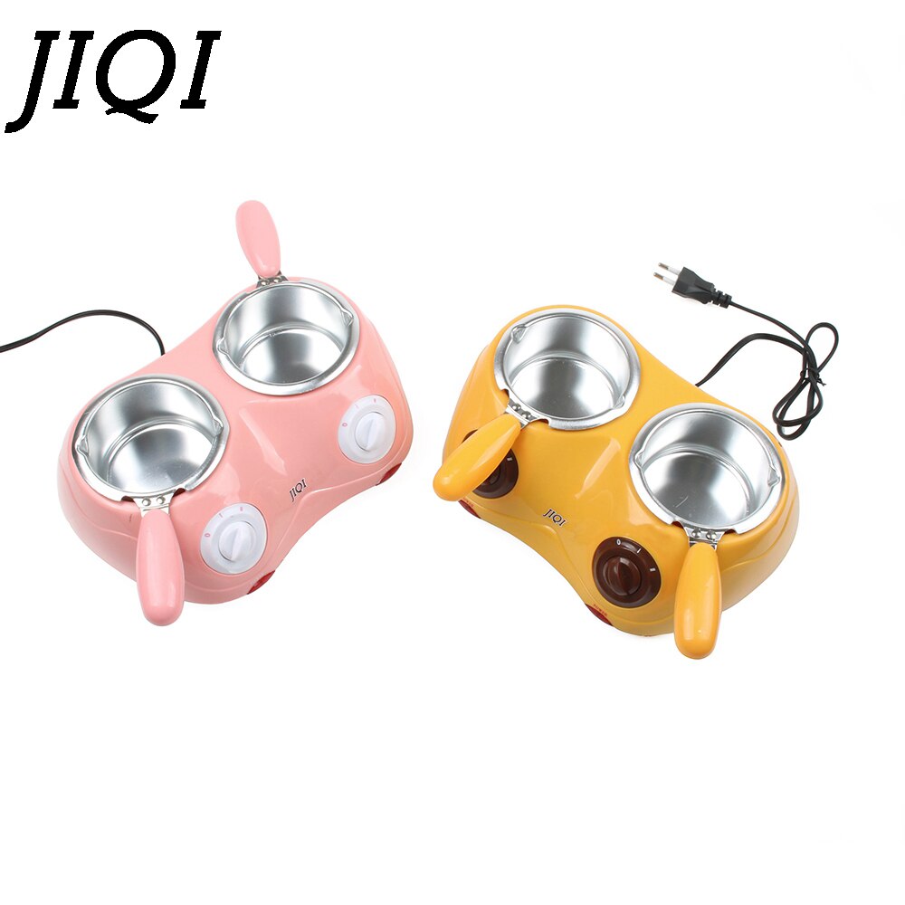 DIY 2 pots Electric Chocolate melting pot chocolate fondue chocolate fountain melter Two Pots children girl boy EU US plug