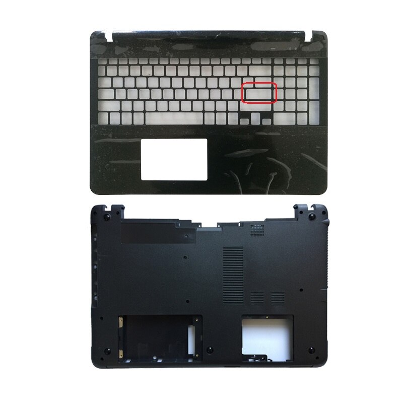 Carcasa de portátil para Sony vaio SVF152 SVF15 FIT15 SVF153 SVF1541 SVF152A29V cubierta superior de reposamanos/cubierta inferior: Black small return D