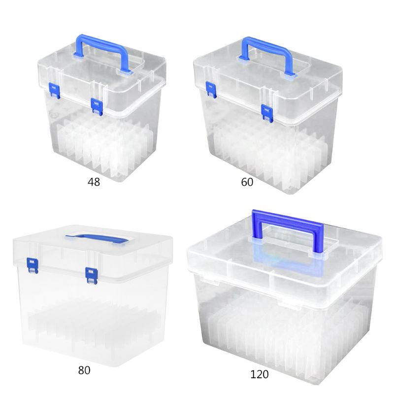 Caja de almacenamiento transparente para rotuladores bandeja de arte para manualidades, organizador de escritorio de oficina, suministros de estudio para estudiantes y Escuela en casa