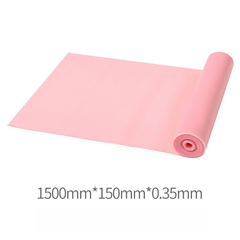 Yoga elastische band, hoge elasticiteit, bodybuilding, veilige rubberen yoga elastische band, 150cm weerstandsbanden, trainingselastische riem: Roze