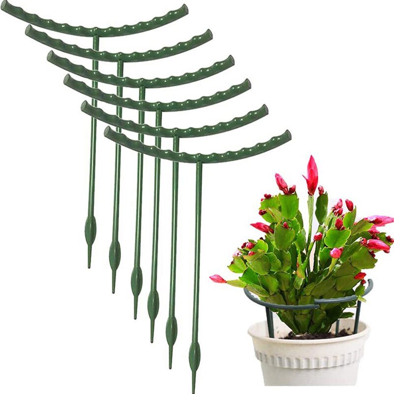 Garden Plant Support Cages Half Round Flower Holder Stake Plastic Flower Pot Climbing Trellis Orchard Rod Gardening Bonsai Tool
