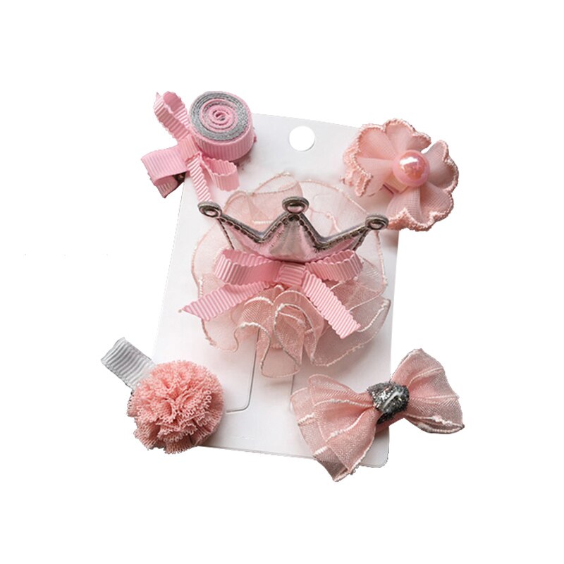 Barrettes pour cheveux de princesse, 5 pièces/6 pièces: 5pcs E