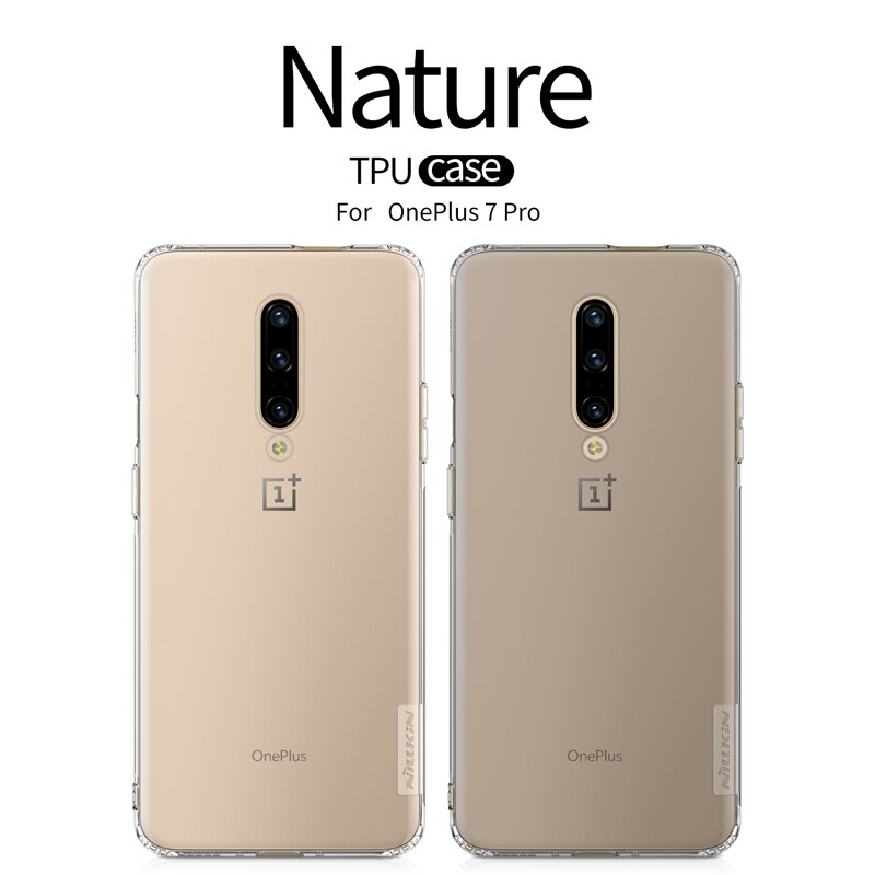 Dla oneplus 7 zawodowiec Obudowa Oneplus 7T zawodowiec Nillkin natura przezroczysty miękkiego silikonu TPU przezroczysty tył pokrywa dla oneplus 8 etui na telefony