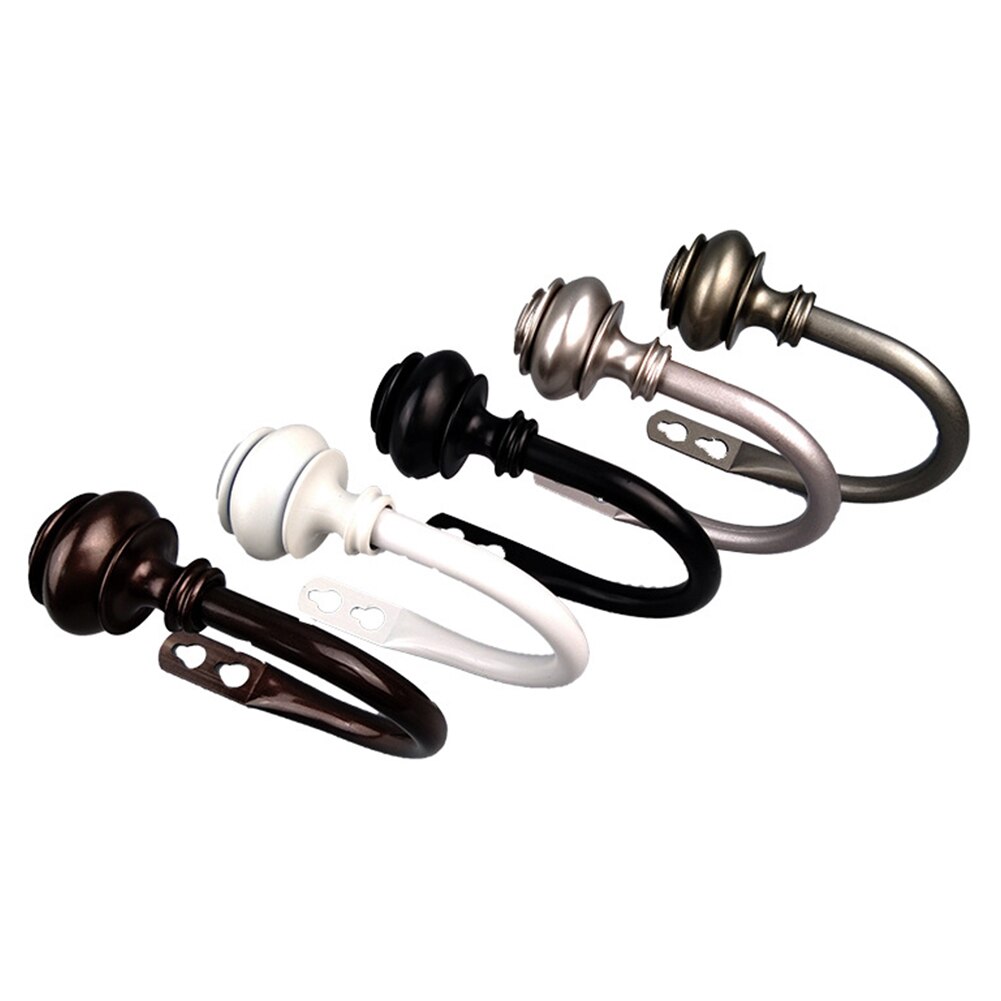 1pair Hooks Accessories Hotel Wall Mounted Bedroom U Shaped Curtain Holdback With Screws Hardware Home Decor Iron Drapery