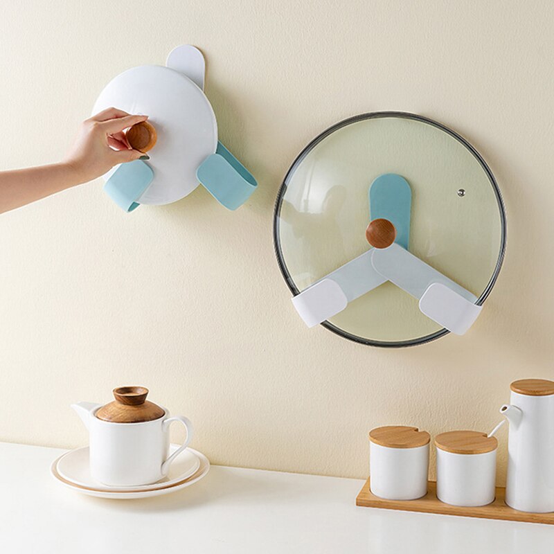 Aan de muur bevestigde pan, deksel, rek, draaibare opbergruimte, verstelbare snijplank, opbergrek, keukenfornuisstandaard