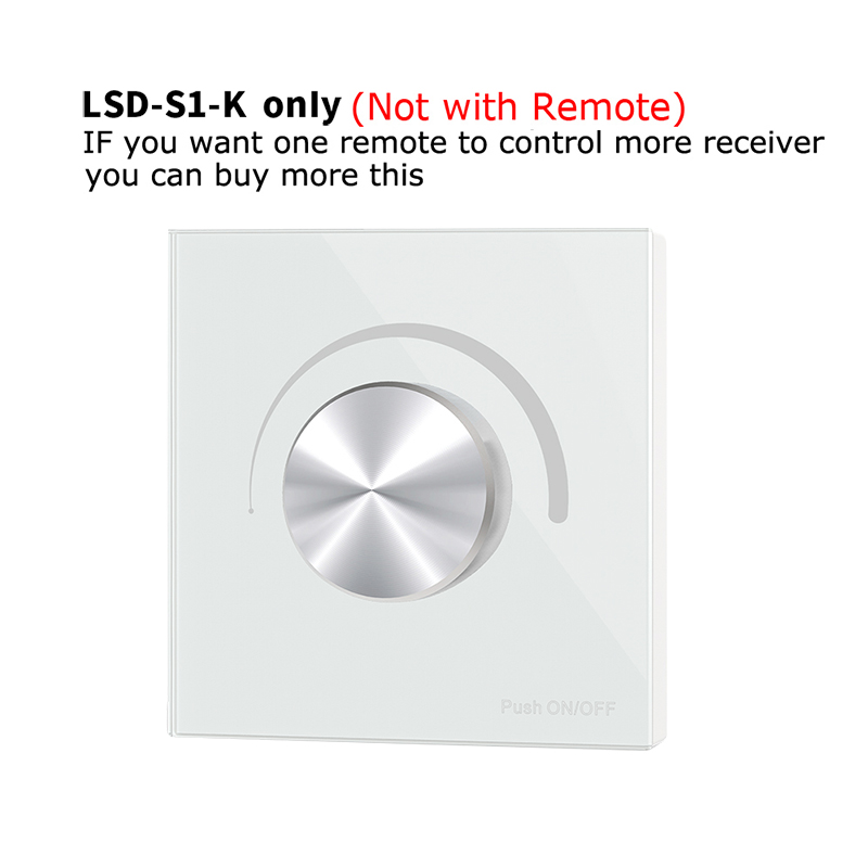 Triac LED Dimmer 220V 230V 110VAC 2.4G PK1/Wifi Remote Control Brightness adjustment for Single Color LED dimmable light bulb: LSD-S1-K(White) Only