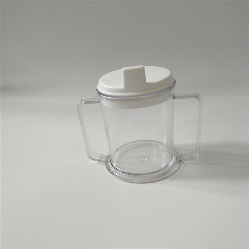 Anti-Overflow Cup Eend-gefactureerde Cup Met Twee Handen Handvat plastic bekers met deksel en stro