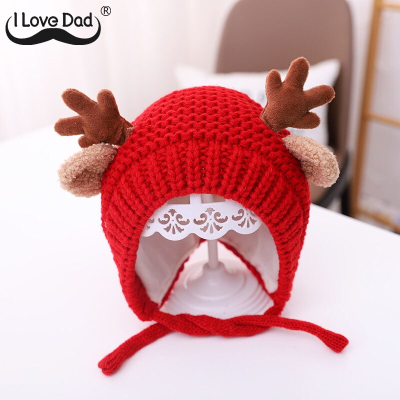 Gorro para bebé con orejas de alce, gorro cálido de punto para bebé, niño y niña, gorros de invierno, gorro para niño, gorro para niño: red