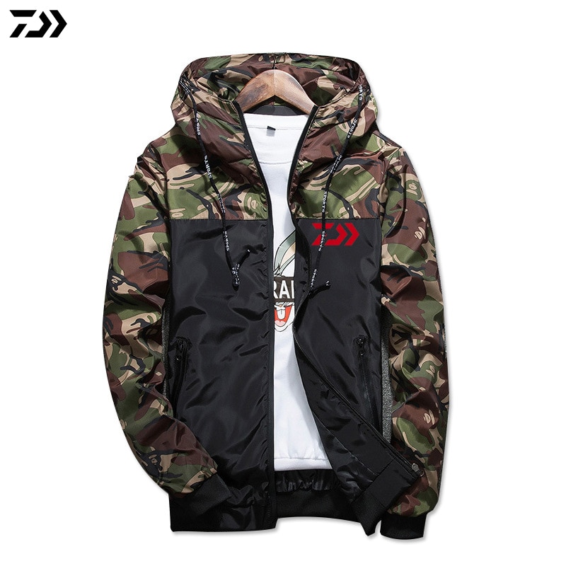 Dawai jakke utendørs sport fiske jakke hette fiskeskjorter vanntette fiskeklær fotturer camping kamuflasje klær