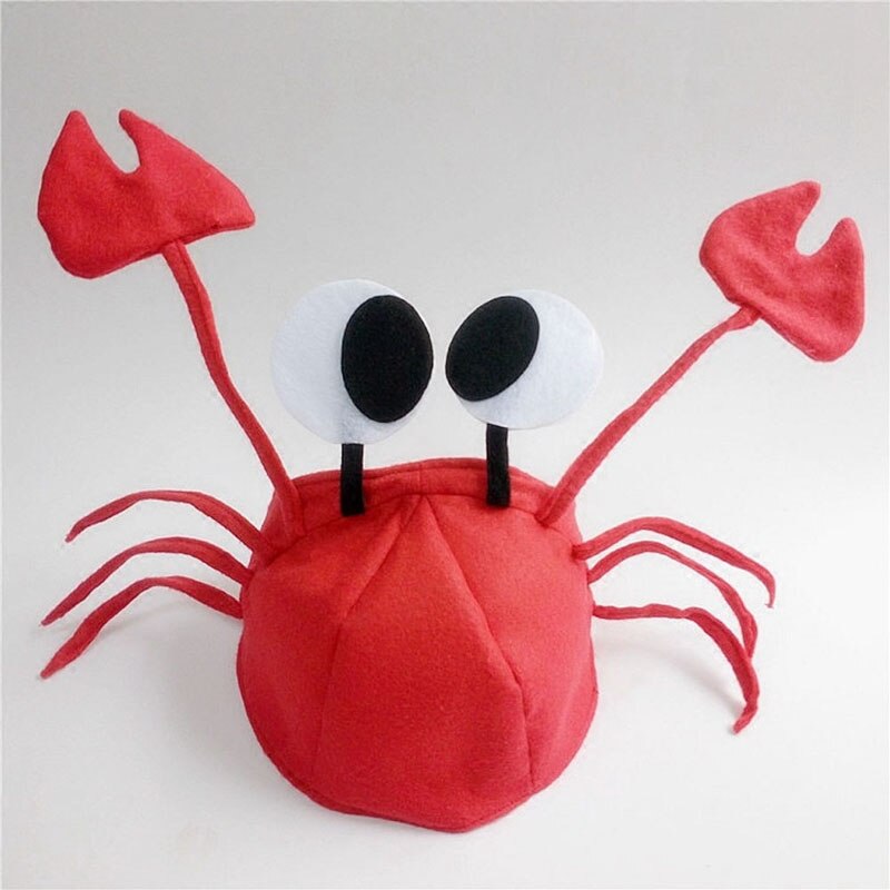 Jule rød hummer krabbe havdyr lue halloween kostyme fancy fest voksne barn lue til jul