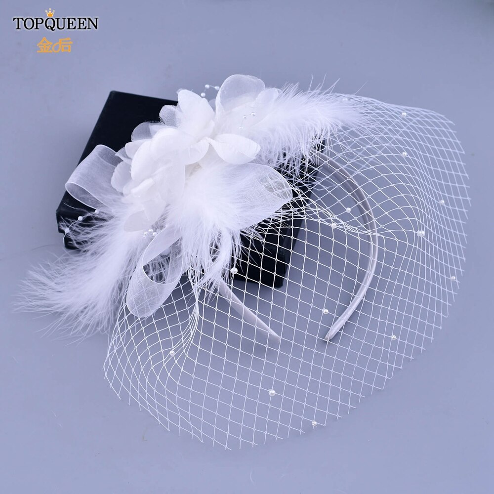 TOPQUEEN S358-WS Birdcage Veil Tiara Bridal Hair Accessories Veil Hat Head Hoop Wedding Headbands Headwear Bridal Headpiece: SA18