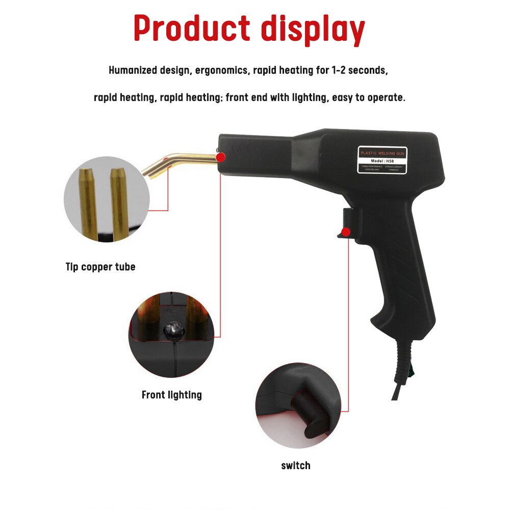 50W Plastics Welders Garage Tools Handy Staplers Machine Staple PVC Repairing Machine Car Bumper Repairing Welding Tools