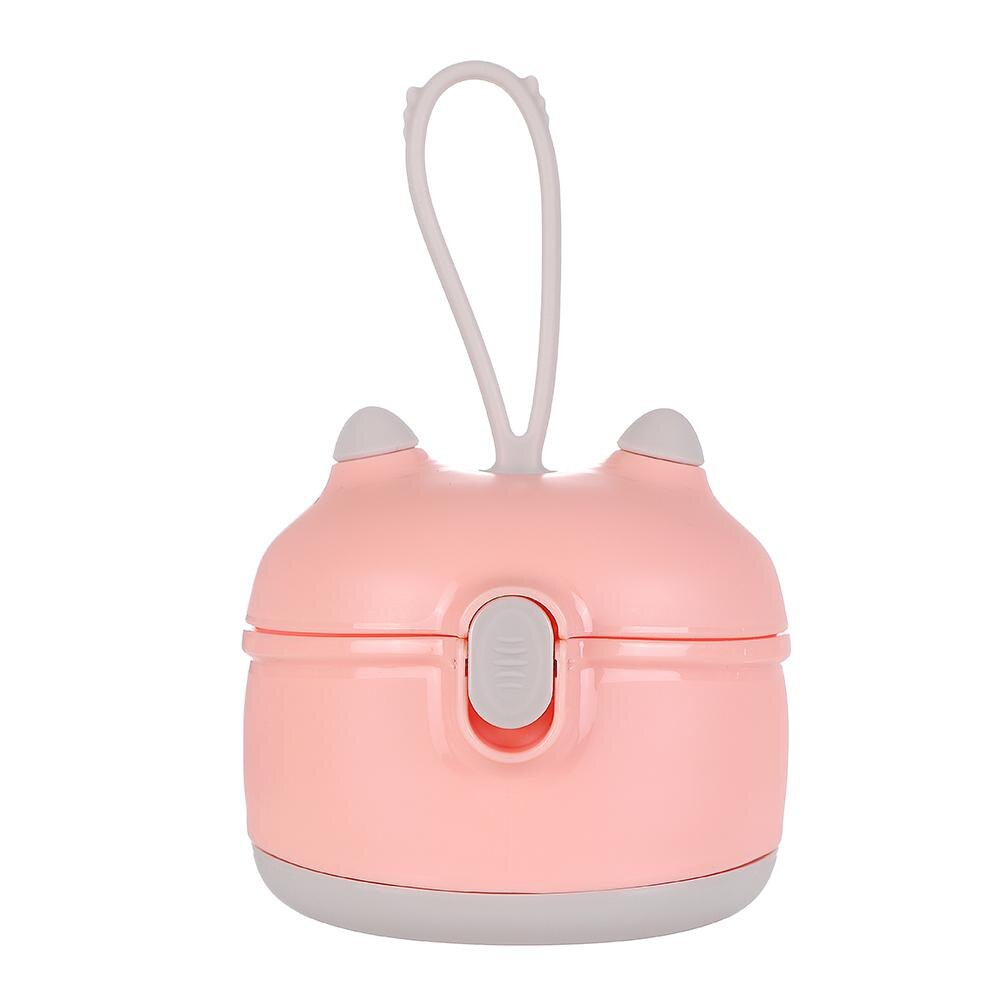 Babyvoeding bewaardoos met lepel, siliconen afsluitring, draagbare doos voor babymelkpoeder, snacks, voedingsaccessoires: Roze