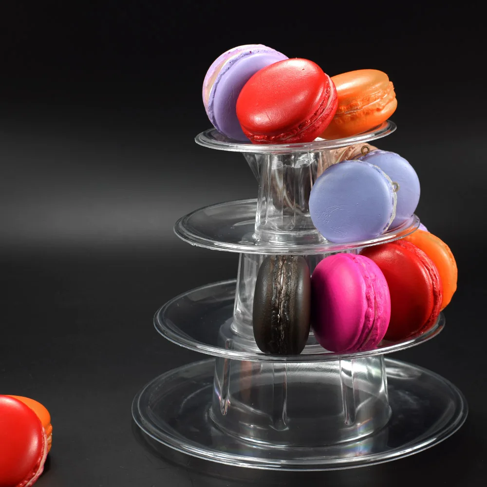Macaron Torni Esittelyteline 6 Tasoa - Kakku Cupcake Häät - Muovi