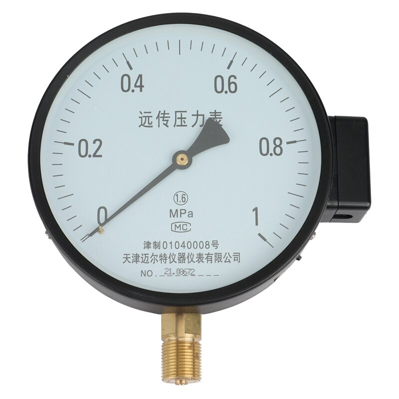 GTBL YTZ Pump Meter 150Mm Resistance Remote Pressure Dial Diameter Radial Installation Pneumatic: black