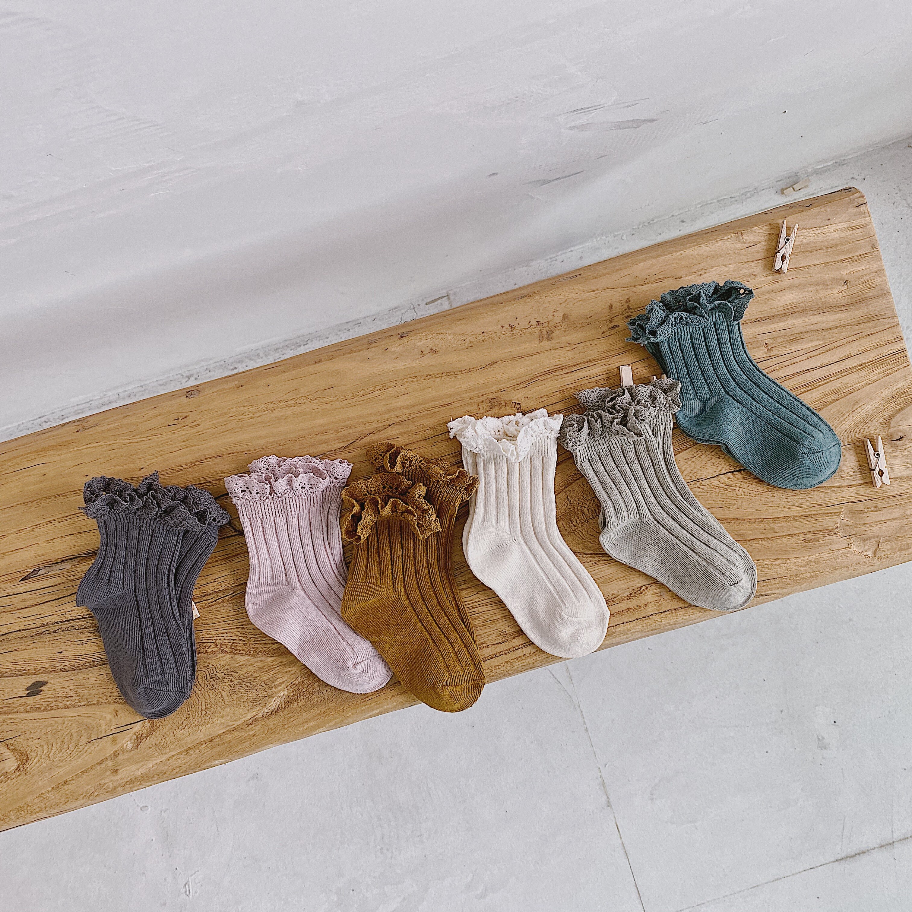 Calcetines cortos de encaje para niños y niñas, calcetín de algodón, Color sólido, a la