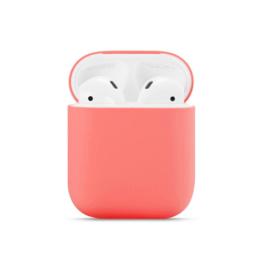 Dla Airpods 1/2 miękkie silikonowe słuchawki pokrywa Air Pods Case Earpods akcesoria zestaw słuchawkowy rękaw ochronny Apple Airpods 2 Case: watermelon red
