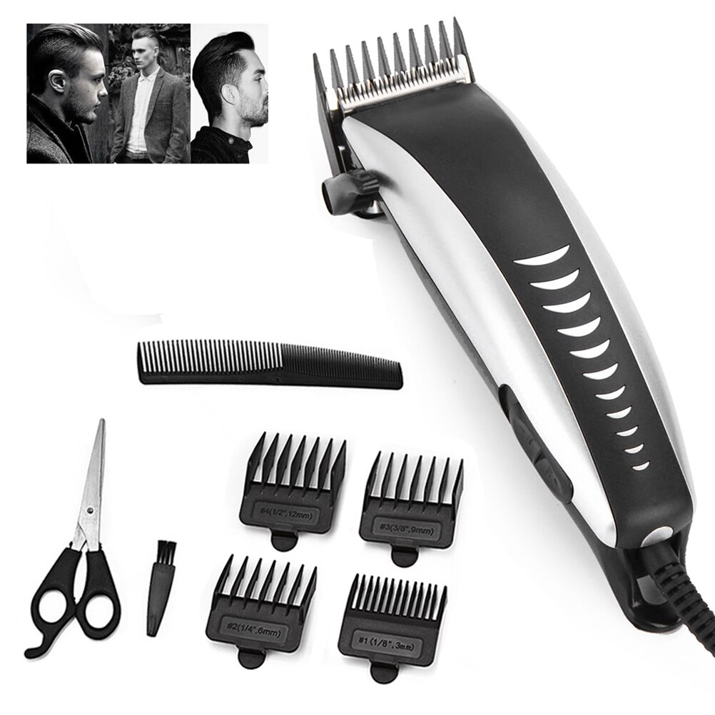 Tondeuse professionnelle électrique pour hommes, rasoir personnel pour coupe de cheveux et barbe à faible bruit