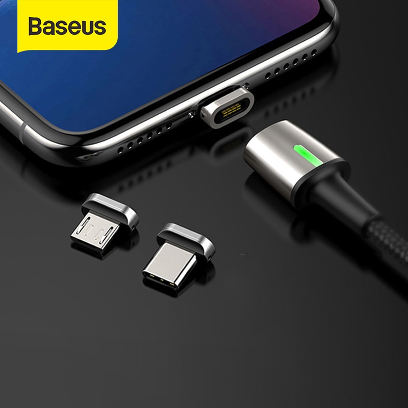 Baseus Magnetische Charger Usb-kabel Adapter Voor Samsung Snelle Opladen Micro Usb Type C Kabel Magneet Charger Adapter Voor Huawei