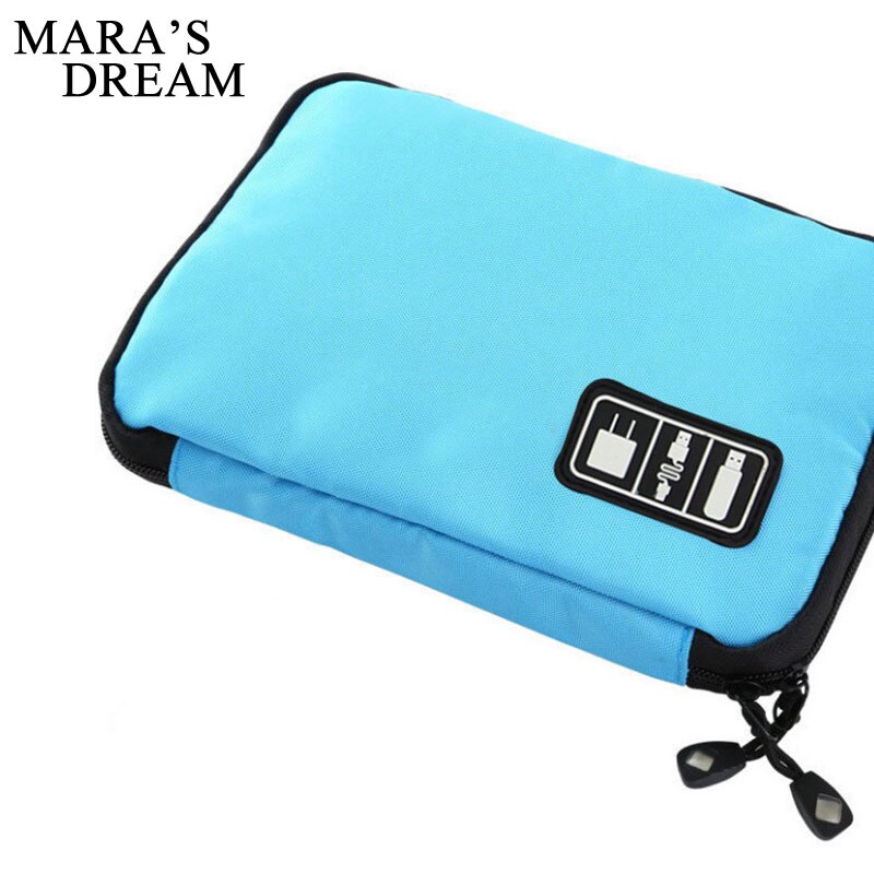 Mara's Dream Electronic Accessories Travel Bag Nylon Travel Organizer Line SD Card USB Cable Digital Device Bags