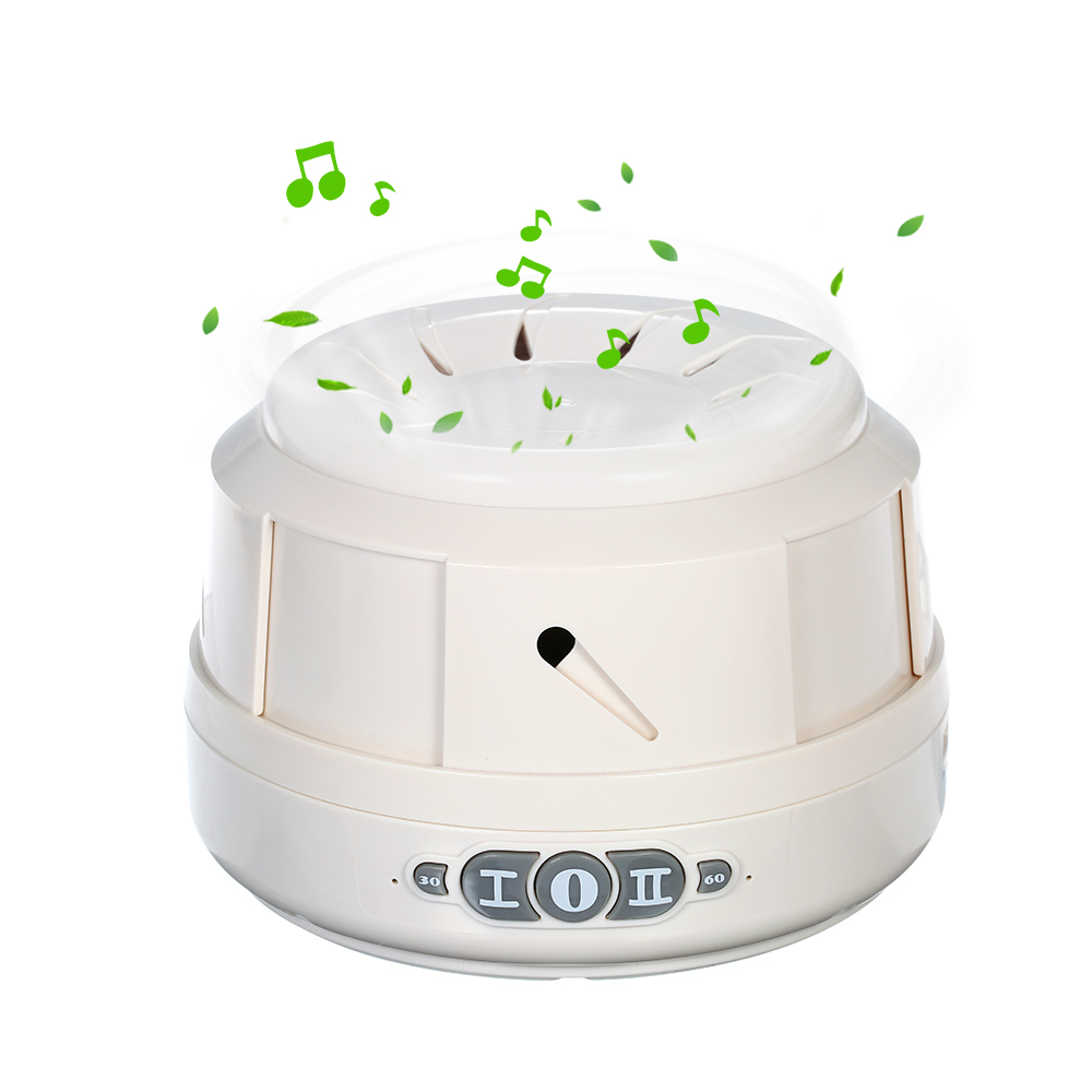 White Noise Sound Machine for Sleeping 2 Levels Wind Adjustable Countdown Timer Dual USB Port Natural Sound US Plug AC 120V