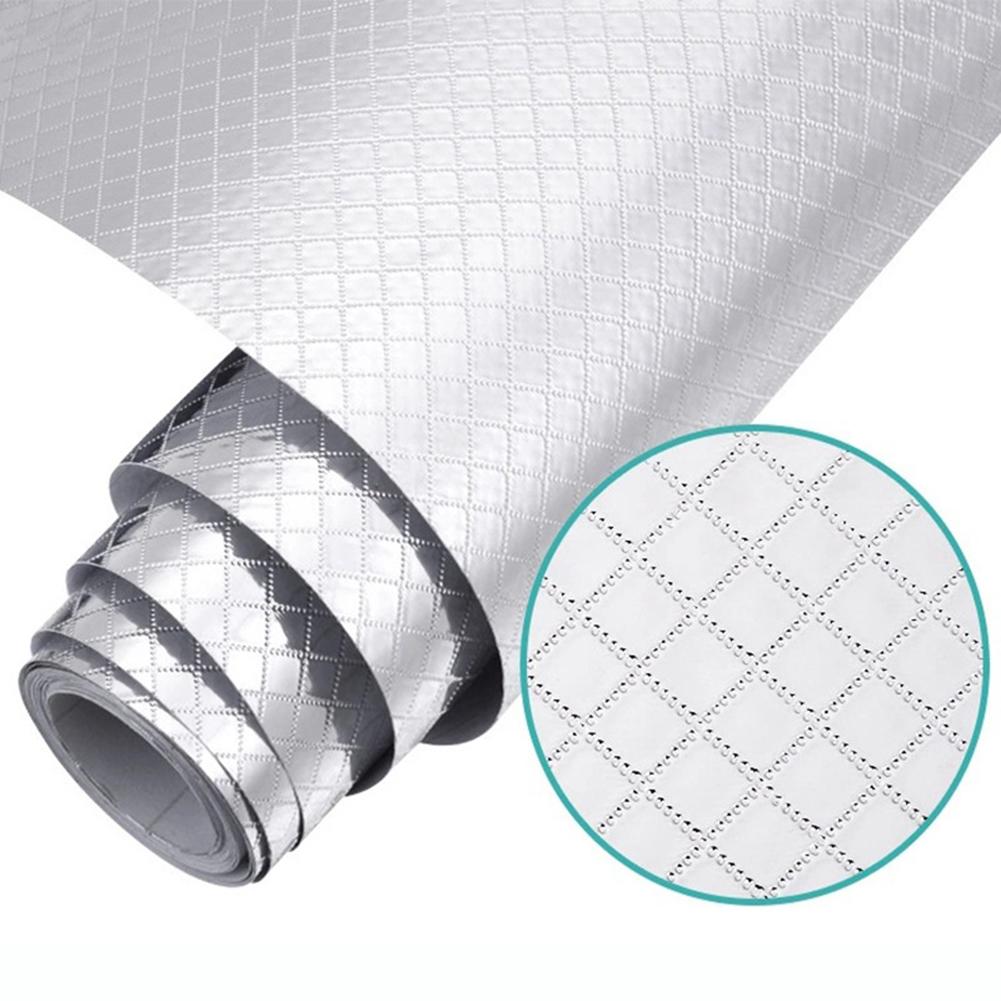 Keukenfornuis oliebestendig zelfklevend behang anti-fouling hoge temperatuur aluminiumfolie sticker waterdichte kaststickers