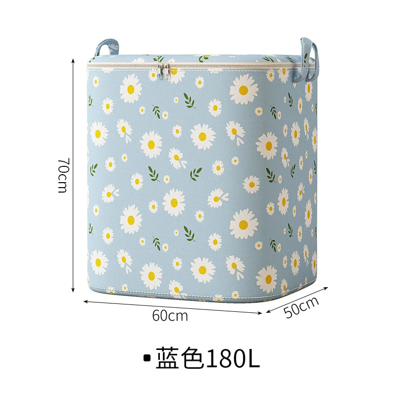 Large capacity household non-woven storage bag quilt clothing storage box wardrobe portable moving bag storage box with handle: Orange