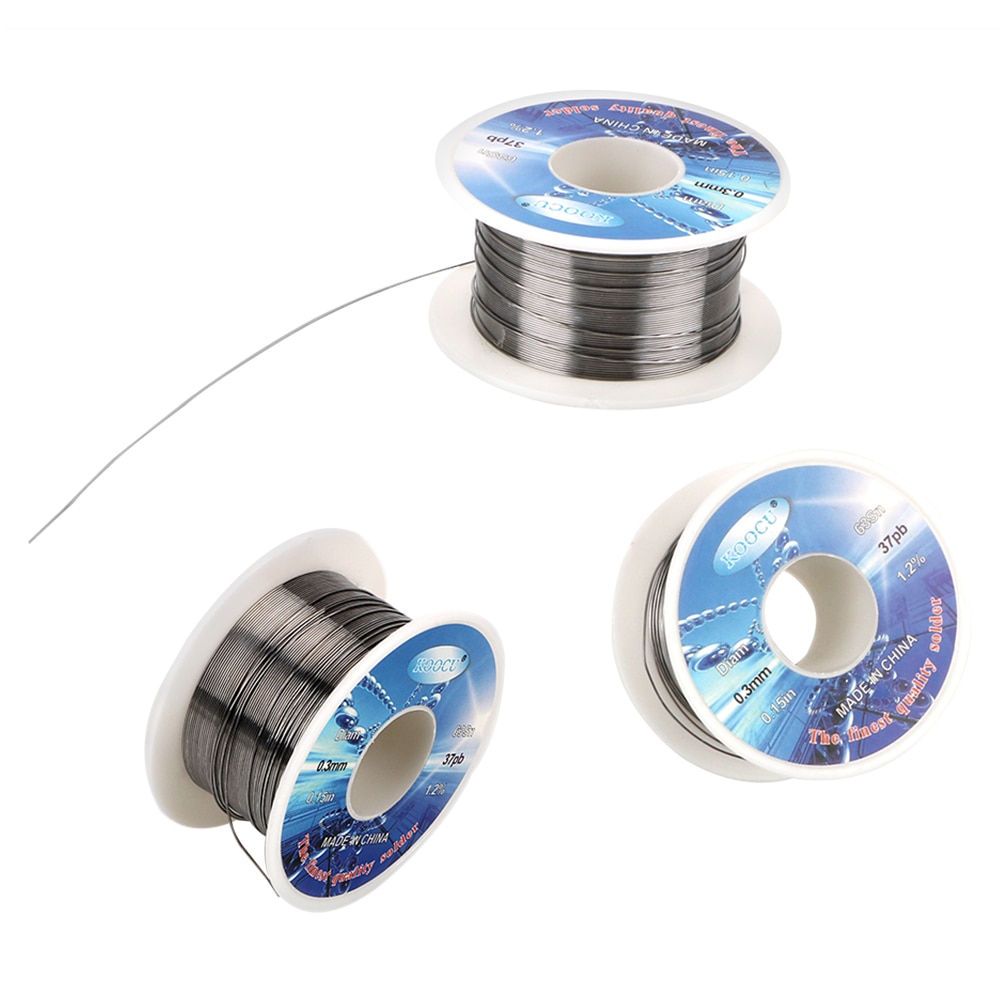 NICEYARD Long Wire Reel Solid Solder 0.3mm Flux Core 63% Tin 37% Lead Soldering Supplies Welding Wires
