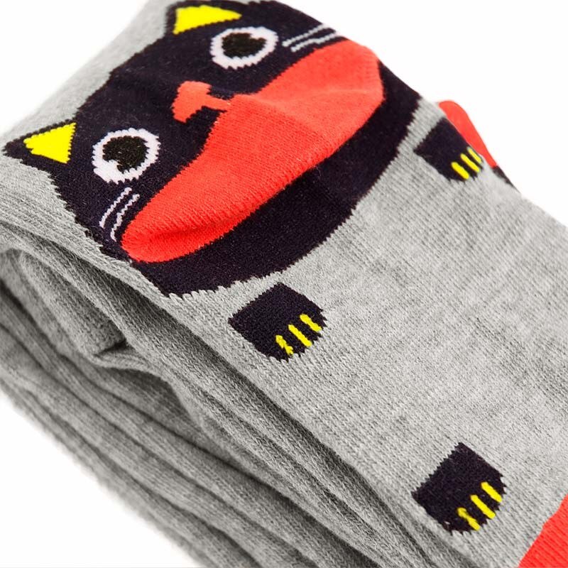 LAWADKA Baby Meisjes Panty Winter Herfst Warm Katoenen Panty Kinderen Panty Meisjes Cartoon Kat Leuke Panty Katoen Kinderen Panty