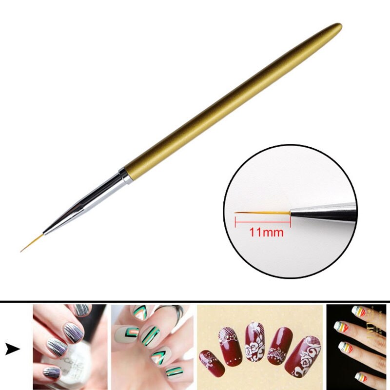 3Pc Crystal Acryl Nail Art Borstel Gel Carving Penborstel Liquid Powder Nail Tekening Liquid Glitter Handvat