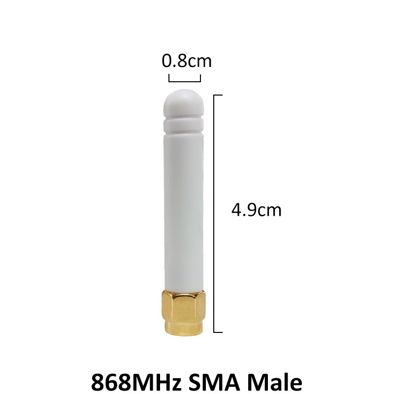 GWS 2/5 Stück 868MHz Antenne mit 3dBi Verstärkung, SMA Stecker oder Buchse, Weiß, 5cm, 915MHz LoRa Antenne für Meshtastic LoRa LoRaWAN Tor