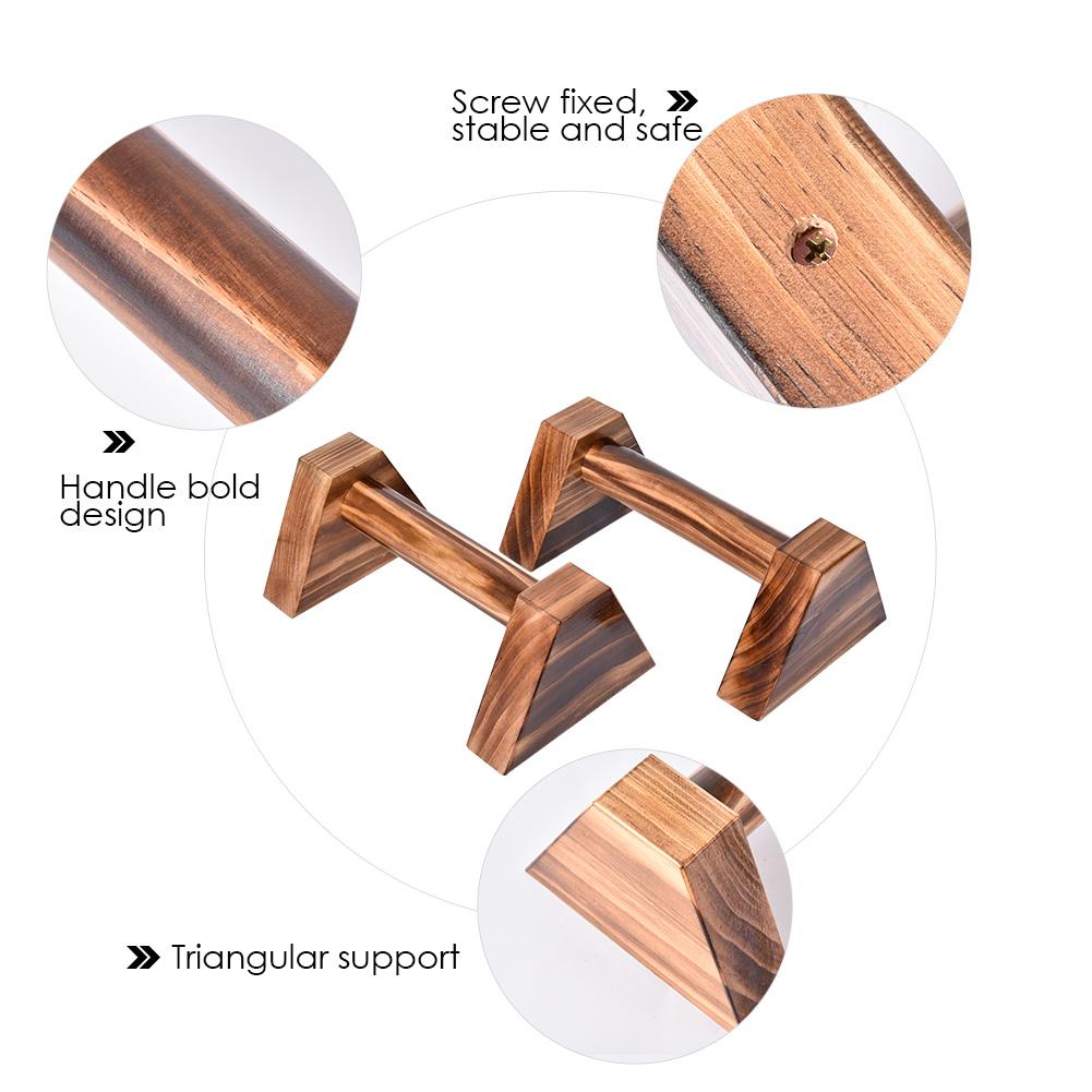 Par de soportes de flexiones de madera de carbón para Fitness, 2550cm, soporte para deporte, gimnasio, ejercicio, entrenamiento en el pecho, en forma de H, para todo el mundo