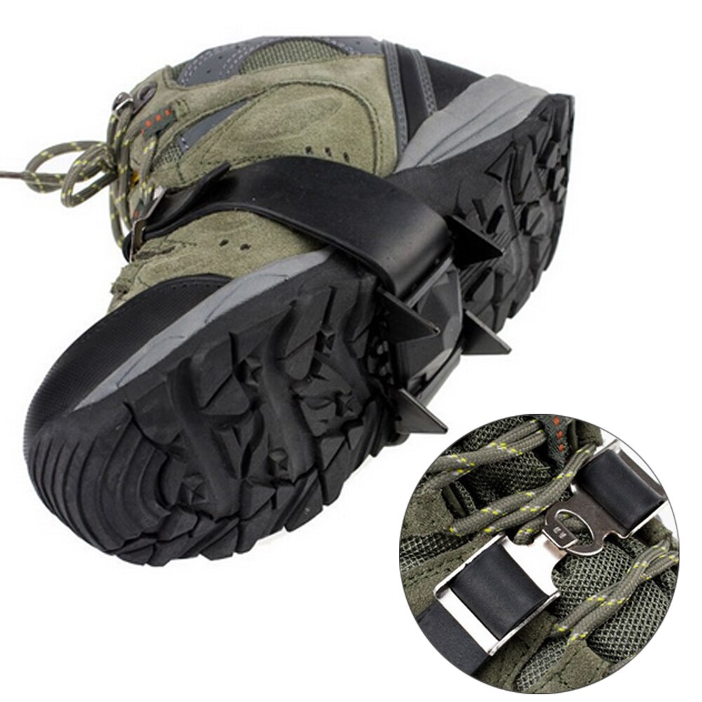 1 Paar Sneeuw Ijs Klimmen Antislip Spikes Grips Stijgijzers Schoenplaten 5-Stud Schoenen Covers Voor Outdoor Klimmen wandelen Sport Maat M