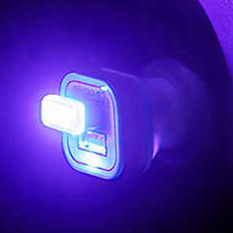 Bil styling usb dekorativ lampe belysning led atmosfære lys universal pc bærbar rød/blå/hvid/lilla