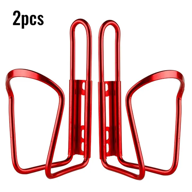 2pcs Bicycle Bottle Holder Outdoor Road Mountain Bike Water Kettle Cage Rack Aluminum Alloy Universal Cycling Drink Holder Cup: Red