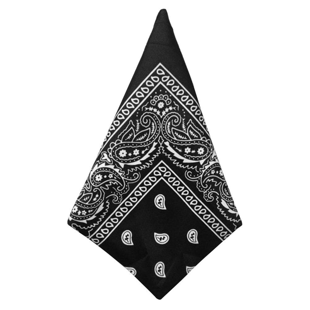 Vrouwen Haaraccessoires Linnen Bandana Sjaal Vierkante Vrouwelijke Bandana Hoofddeksels Rock Cool Meisjes Multi Hoofdbanden: Black