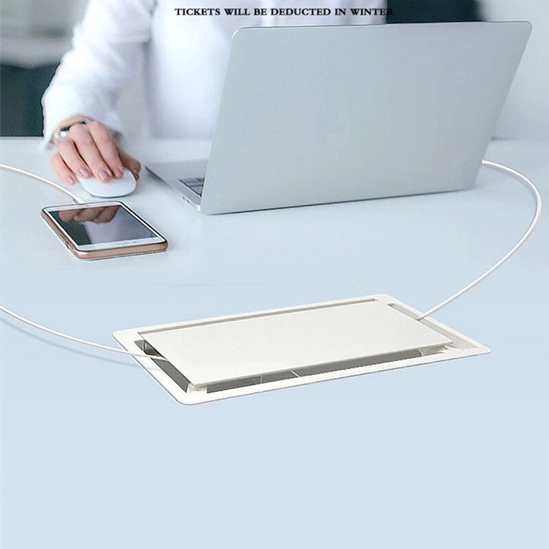 ABS Cable Hole Covers Base Rectangle Table Cable Outlet Computer Desk Grommet Wire protection organizer Furniture Hardware