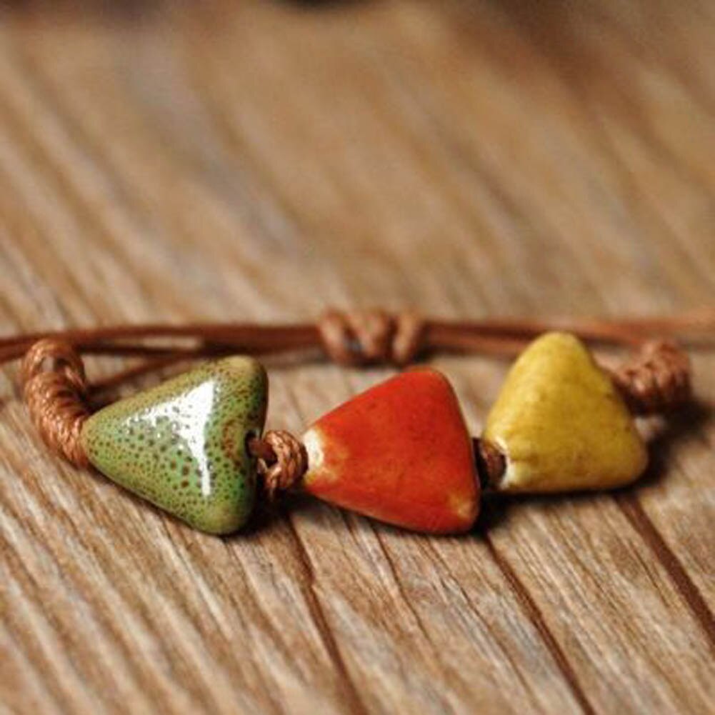 Vintage Kralen Armband Handgemaakte Geweven Elegante Armbanden Geometrische Bloem Glazuur Kralen Armband Voor Vrouwen Mannen Sieraden