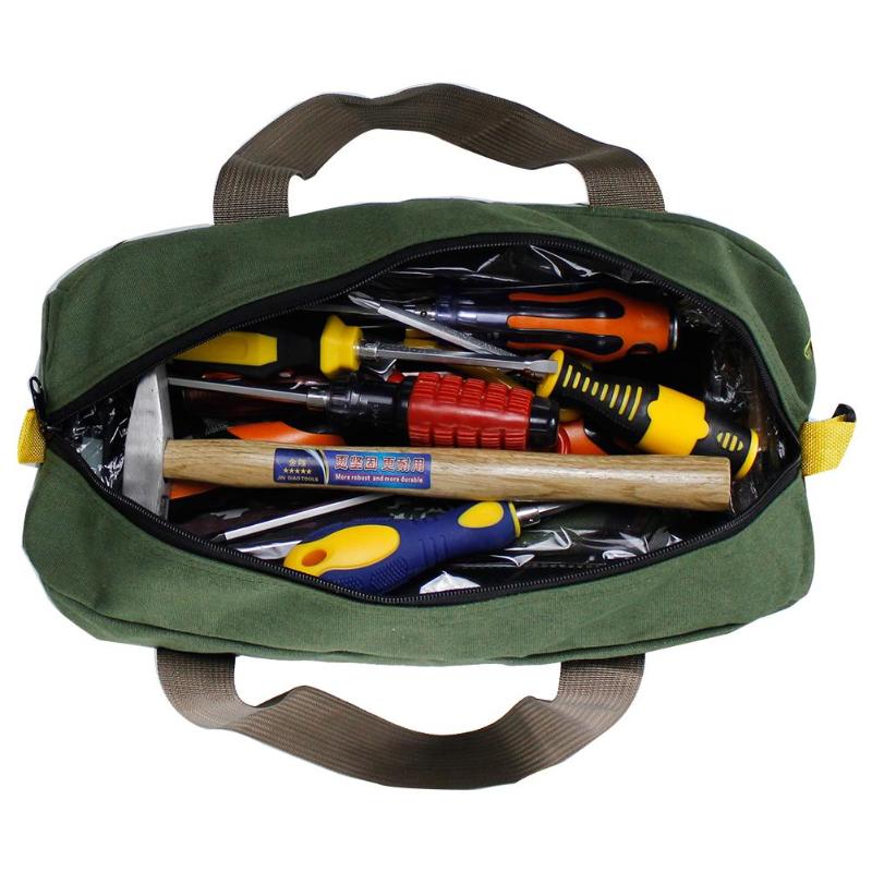 Canvas Waterproof Storage Hand Tool Bag Screws Nails Drill Bit Metal PartsTravel Makeup Organizer Pouch Bag Case Tool Bag