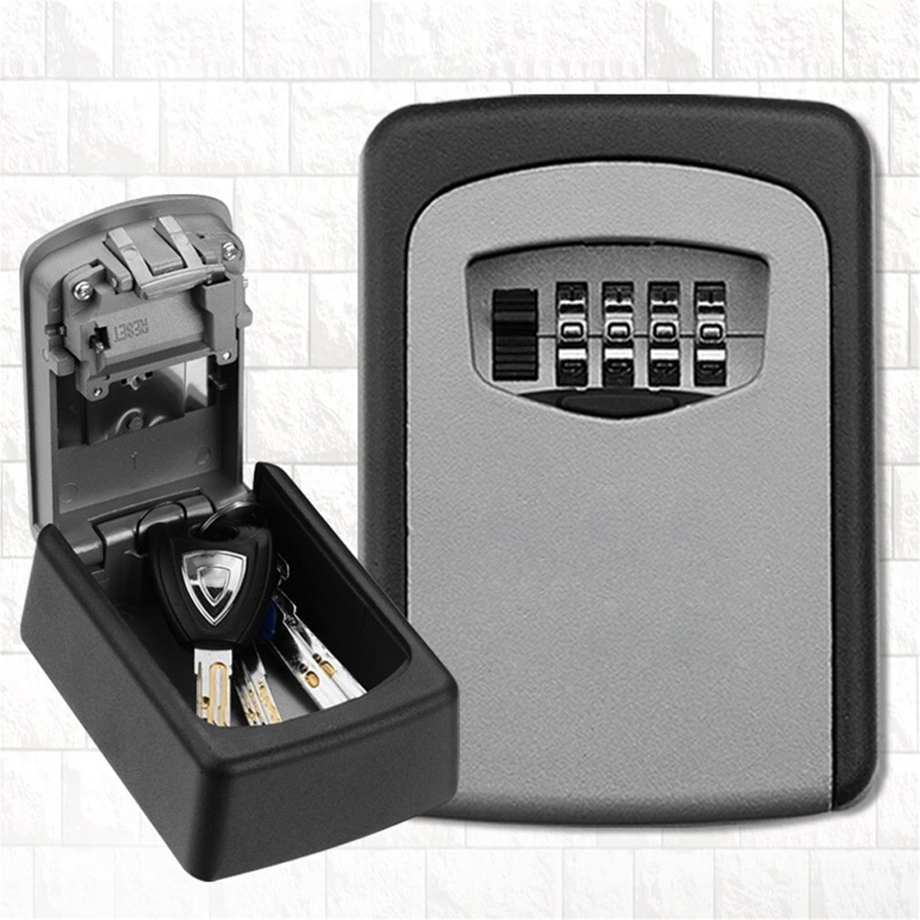 Adgangskode nøgleboks stor størrelse dekoration nøgle kode boks nøgle opbevaring låsekasse vægmonteret adgangskode kasse udendørs nøgle sikker låsekasse