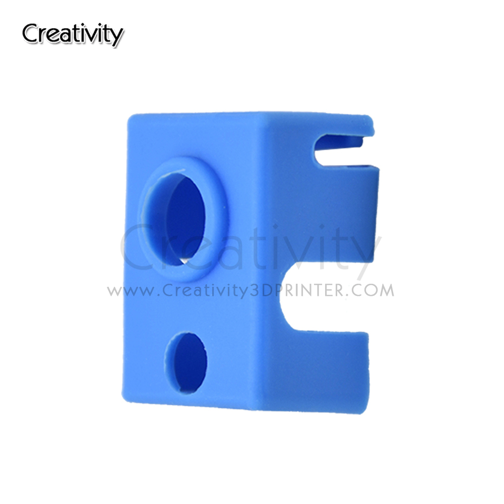 V6 PT100 verwarmingsblok siliconen sokken aluminium messing verkoperd verwarmingsblokken voor V6 Hotend: 1.5Mm / Rood