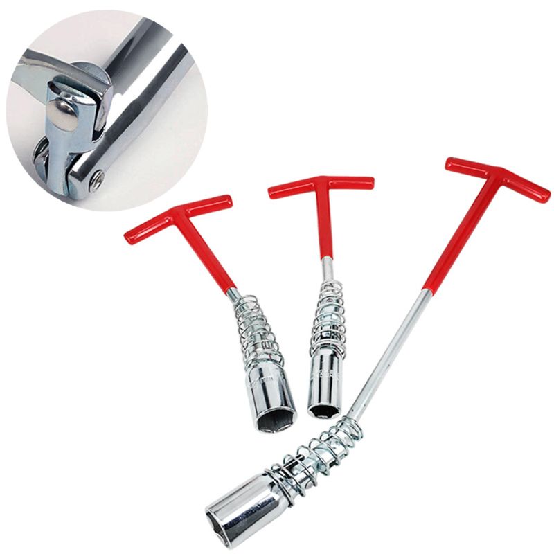 Remover Installer T-Handle Universal Joint Spark Plug Socket Wrench Automobile Maintenance Modification Disassembly Tool