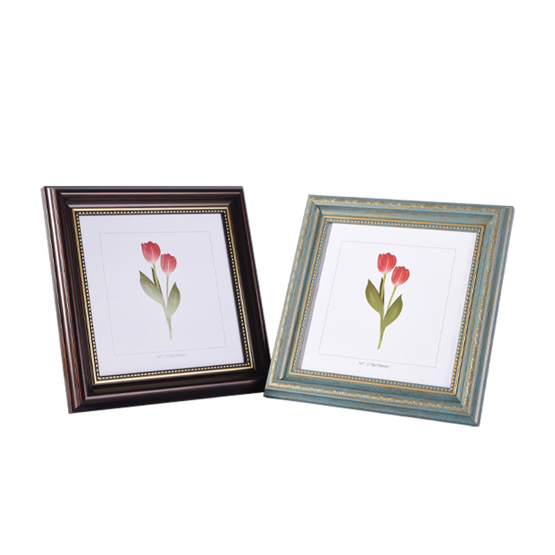 Marco de fotos cuadrado europeo, marco de fotos decorativo de 10 pulgadas y 12 pulgadas, decoración del hogar y recuerdos, marco de exhibición de ilustraciones