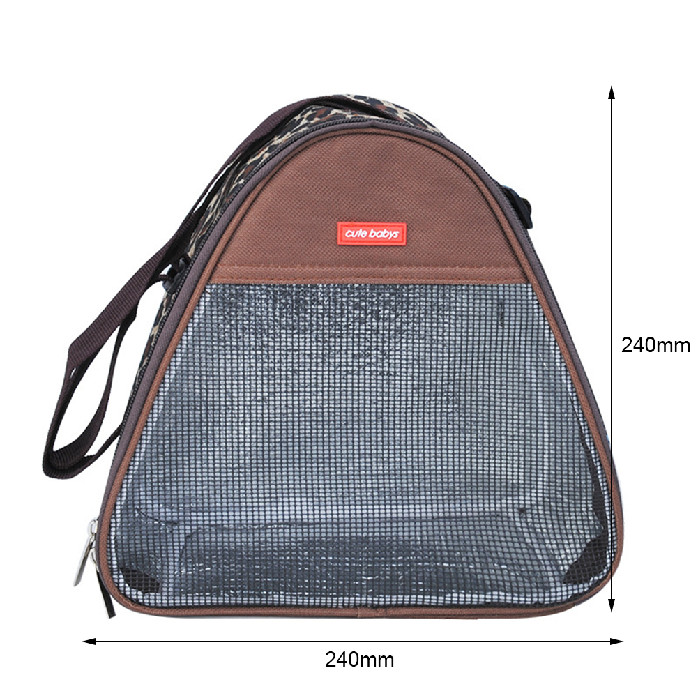 Mochila de malla transpirable para mascotas, portátil de viaje para llevar bolso de hombro, mochila de colocación para conejos y animales pequeños, productos para mascotas: Triangle Coffee
