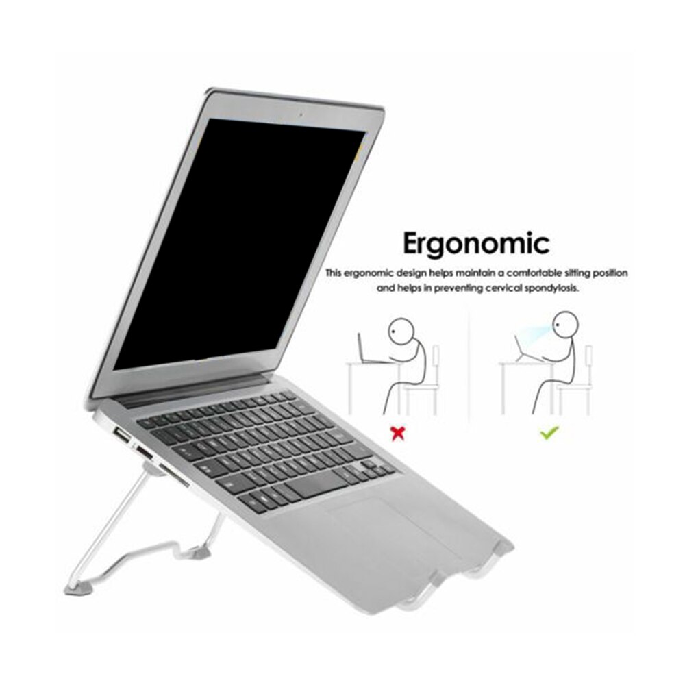 Universal Foldable Aluminum Laptop Stand Folding Adjustable Holder Rack for Notebook Tablet Invisible Cooling bracket